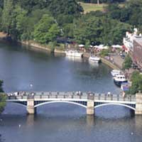 Aerial view of river